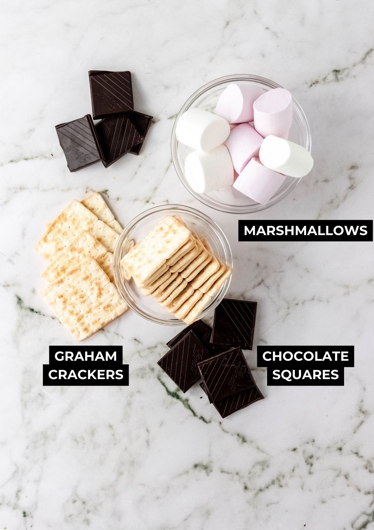 Ingredients for smores.