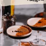 How to make a chai espresso martini pinterest image for passthesushi.com.