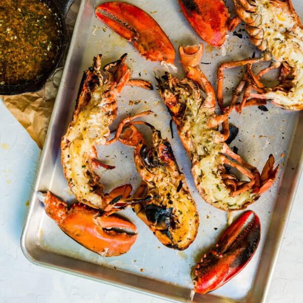 Grilled lobsters. 