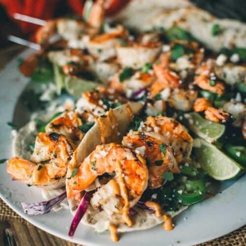 Shrimp tacos. 