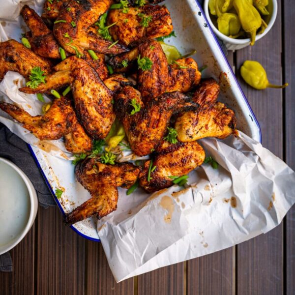 Grilled chicken wings. 